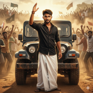 Gemini prompts for Boys epic crowd flag waving cinematic scene
