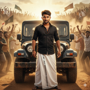 Gemini prompts for Boys slow turn cinematic hero moment with frozen crowd
