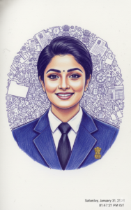 girls photo prompt for gemini teacher formal digital art


