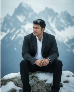 Realistic self-portrait AI prompts with desert sunset and cinematic lighting