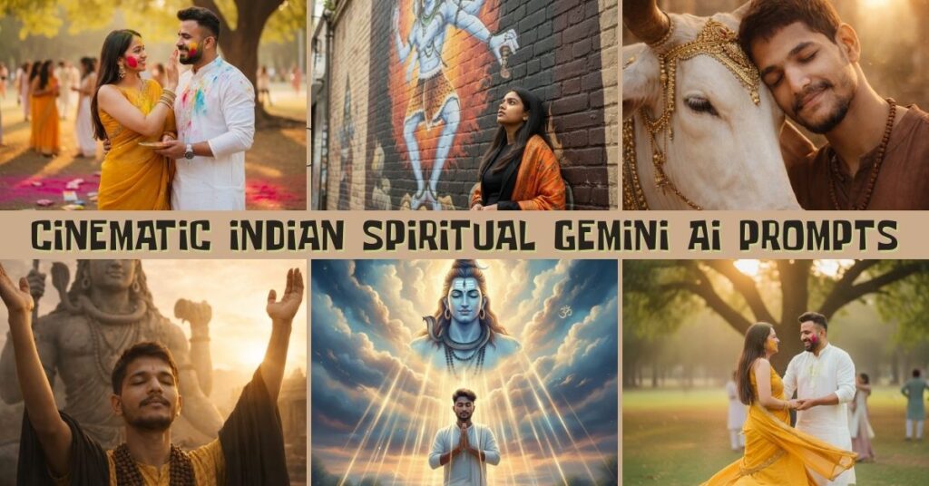 Cinematic Indian spiritual Gemini AI photo prompt example of Lord Shiva