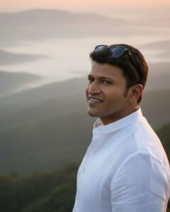 Cinematic AI self-portrait above clouds with soft sunlight and fog