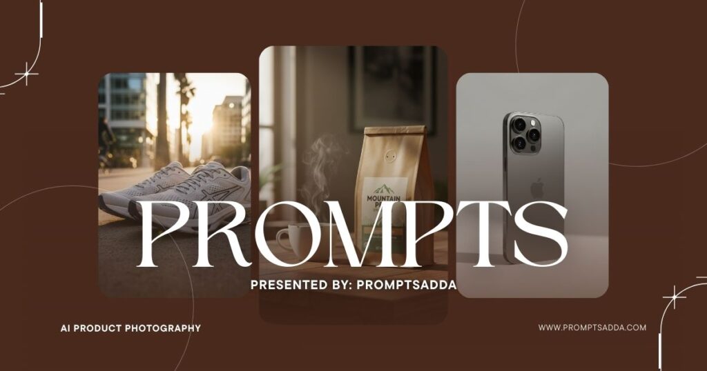 AI Product Photography prompts for Ecommerce studio-quality product image created with Google Gemini