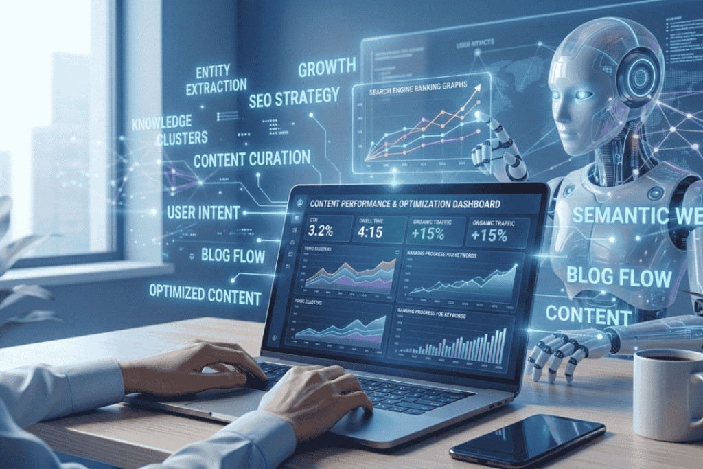 SEO content writing prompts using AI to generate optimized blog articles