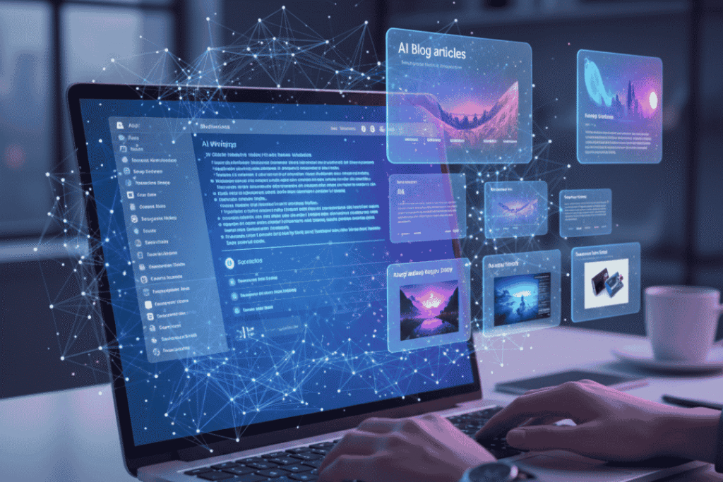 AI tools generating content using artificial intelligence prompts