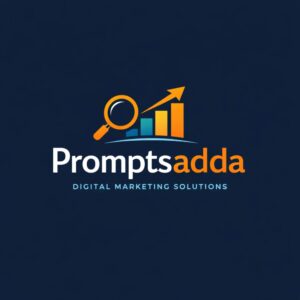 Creative Logo Prompts modern minimalist gradient logo design for Promptsadda with geometric shapes