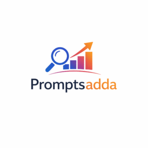 Creative Logo Prompts minimal digital marketing logo design for Promptsadda with clean typography and simple icon