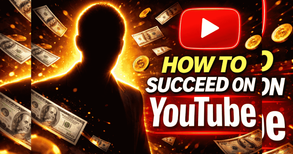faceless youtube channel ideas thumbnail showing no face content earning money with youtube automation concept
