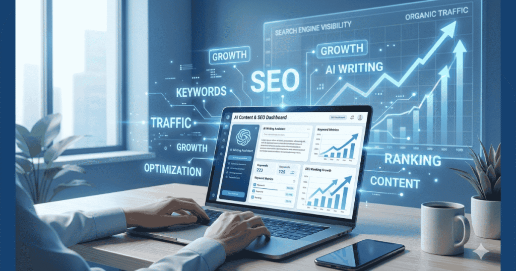 SEO content writing prompts using AI to generate optimized blog articles